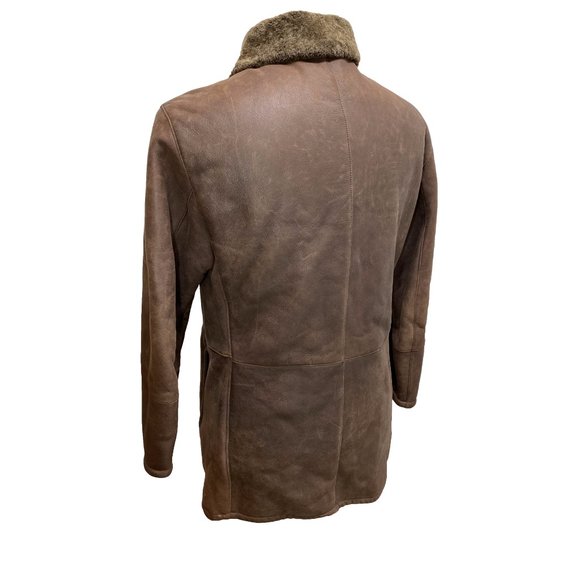 100% Authentic Salvatore Ferragamo Men's Lamb's Shearling Brown Jacket sz50 - Picture 5 of 16